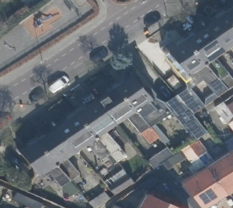 True ortho Luchtfoto op daksegment