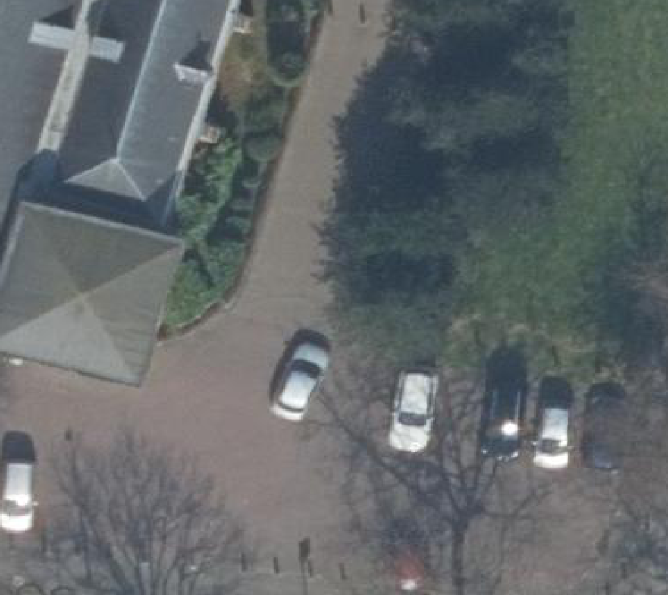 True ortho Luchtfoto op daksegment ingezoomd