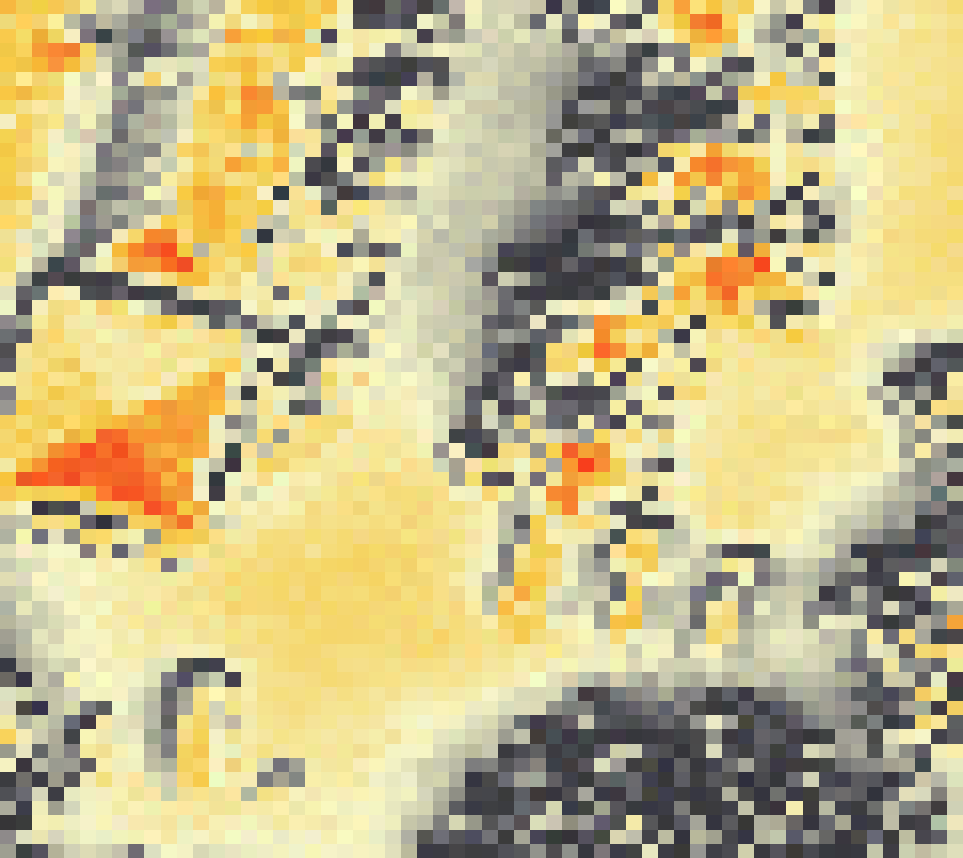 PV-irradiatie op daksegment ingezoomd met intensiteitsverdeling van zonlicht