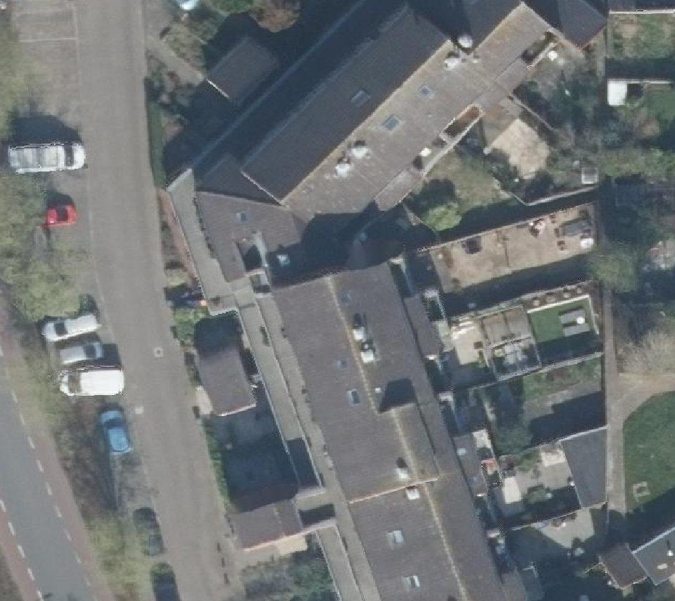 True ortho Luchtfoto op daksegment