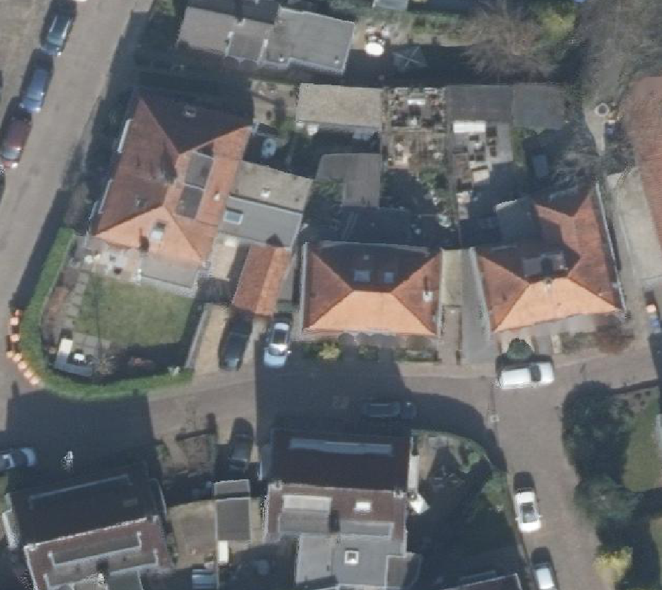 True ortho Luchtfoto op daksegment