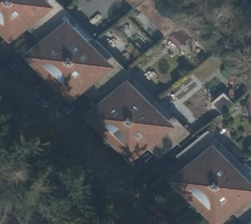True ortho Luchtfoto op daksegment