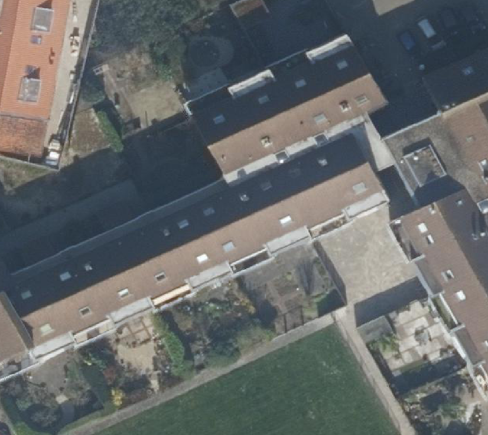 True ortho Luchtfoto op daksegment