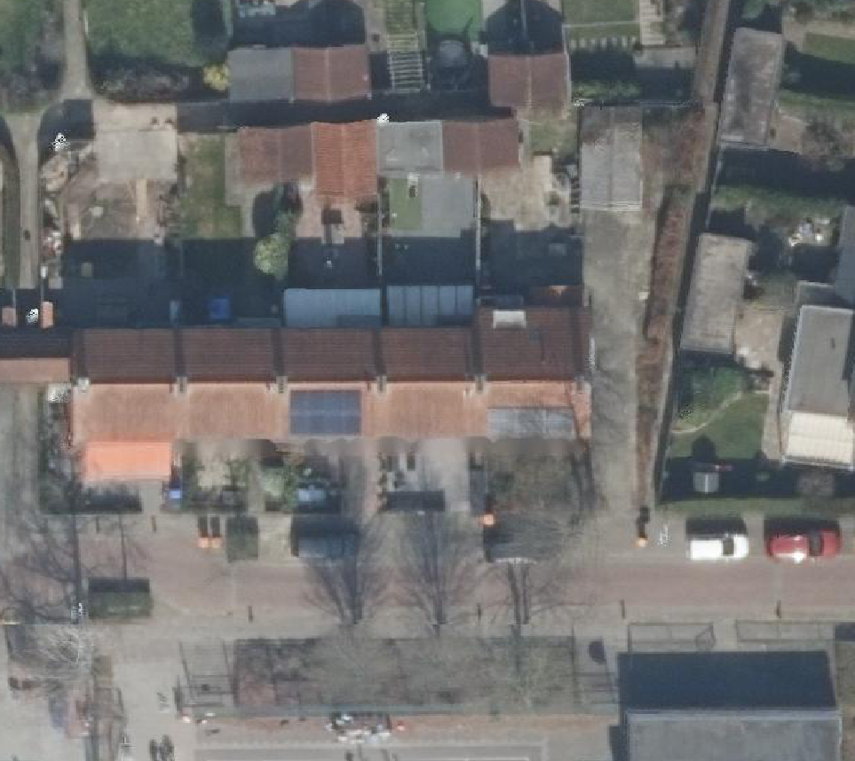True ortho Luchtfoto op daksegment