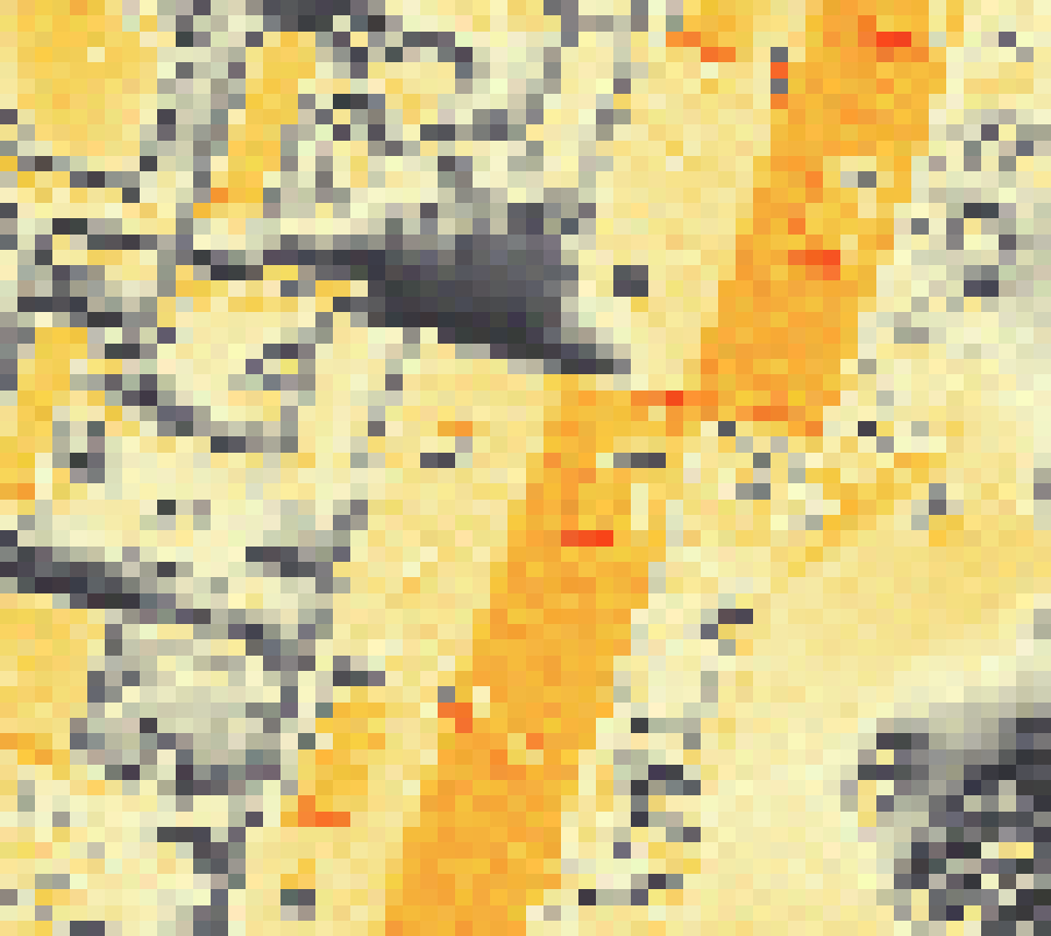 PV-irradiatie op daksegment ingezoomd met intensiteitsverdeling van zonlicht