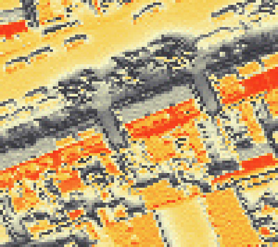 PV-irradiatie op daksegment met intensiteitsverdeling van zonlicht