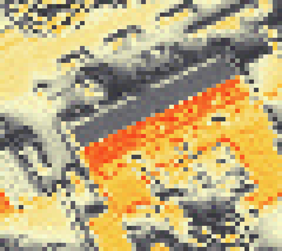 PV-irradiatie op daksegment ingezoomd met intensiteitsverdeling van zonlicht