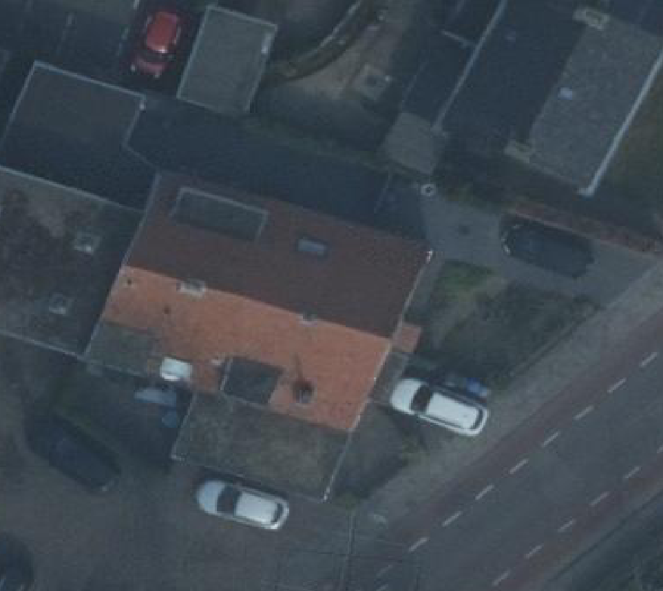 True ortho luchtfoto van Loosdrecht met zicht op woning