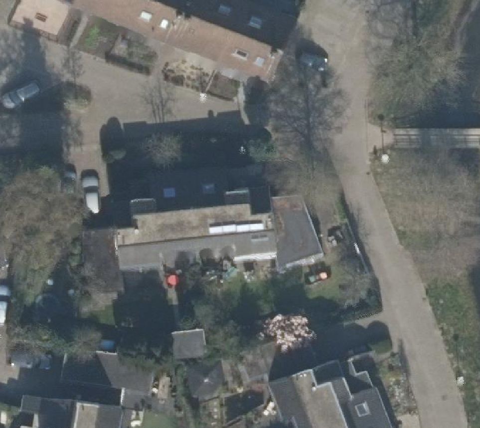 True ortho Luchtfoto op daksegment