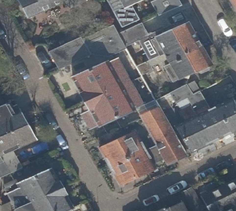 True ortho Luchtfoto op daksegment