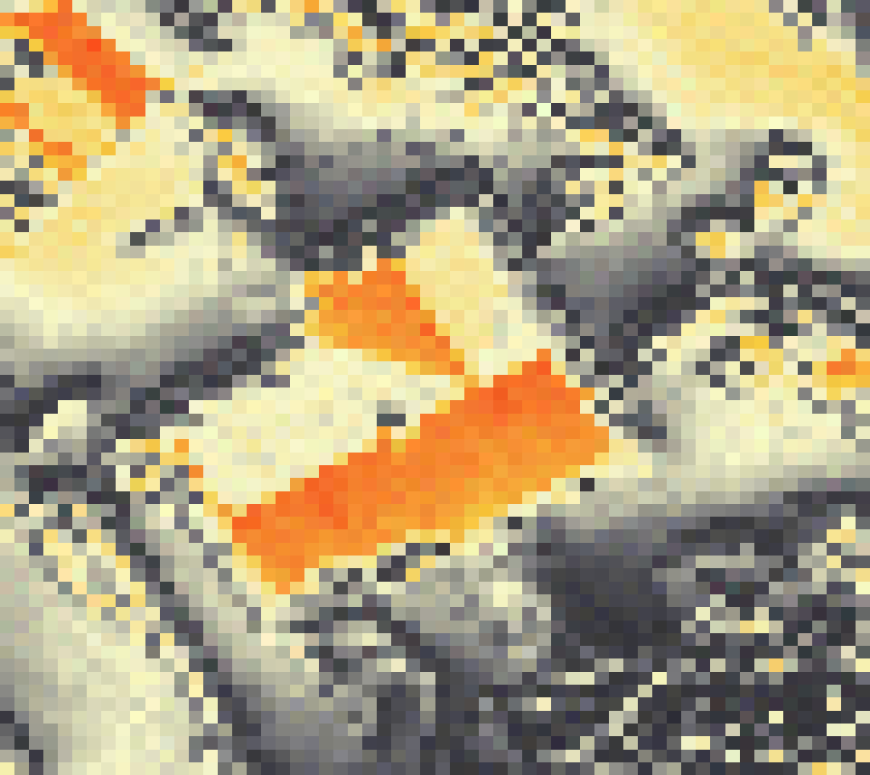 PV-irradiatie op daksegment ingezoomd met intensiteitsverdeling van zonlicht