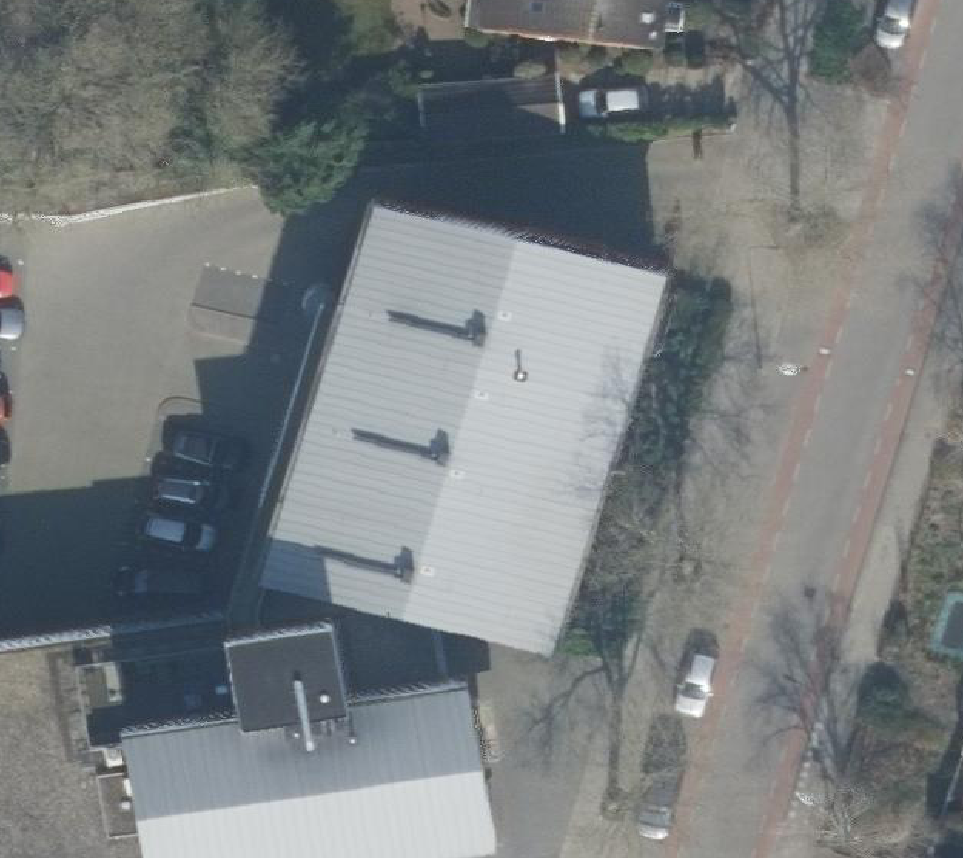 True ortho Luchtfoto op daksegment