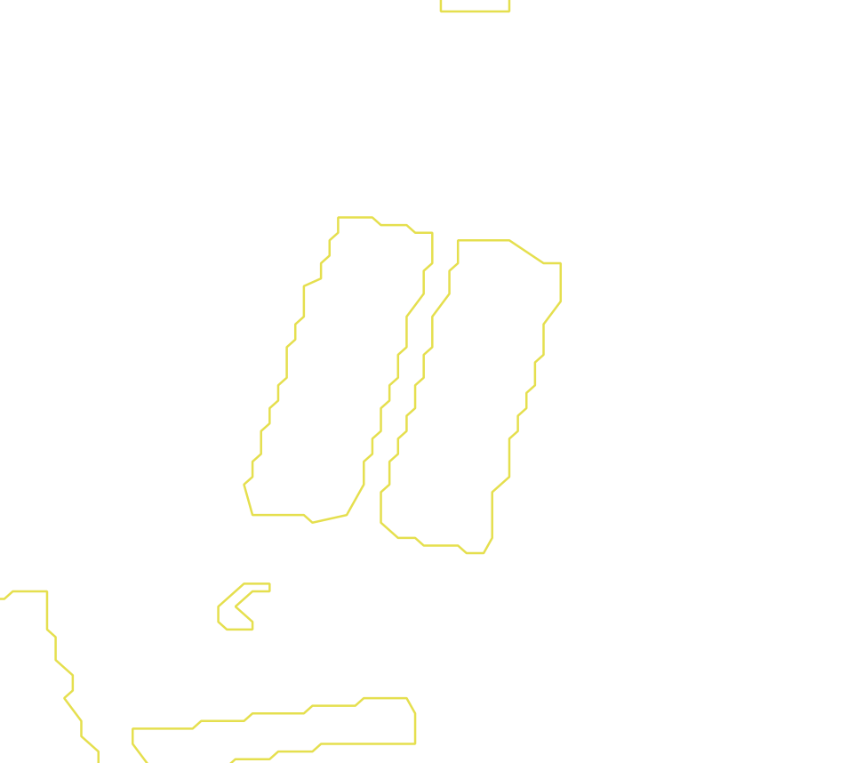 Daksegment met contourlijnen en structuurweergave
