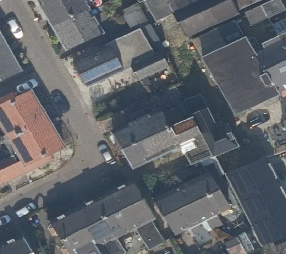 True ortho Luchtfoto op daksegment