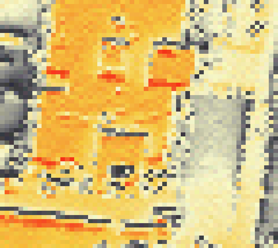 PV-irradiatie op daksegment ingezoomd met intensiteitsverdeling van zonlicht