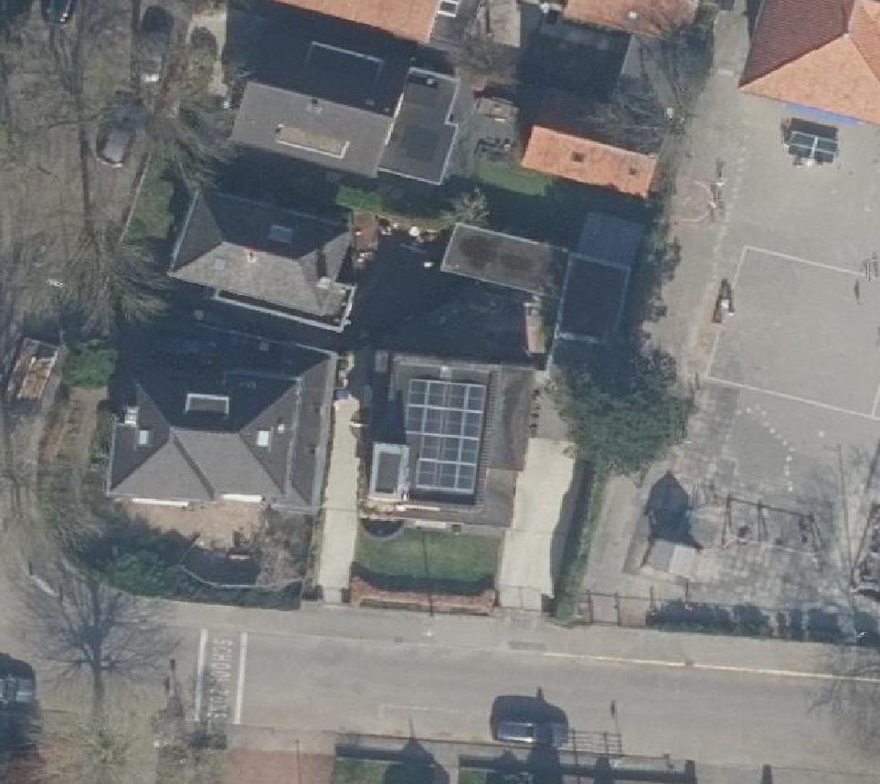 True ortho Luchtfoto op daksegment