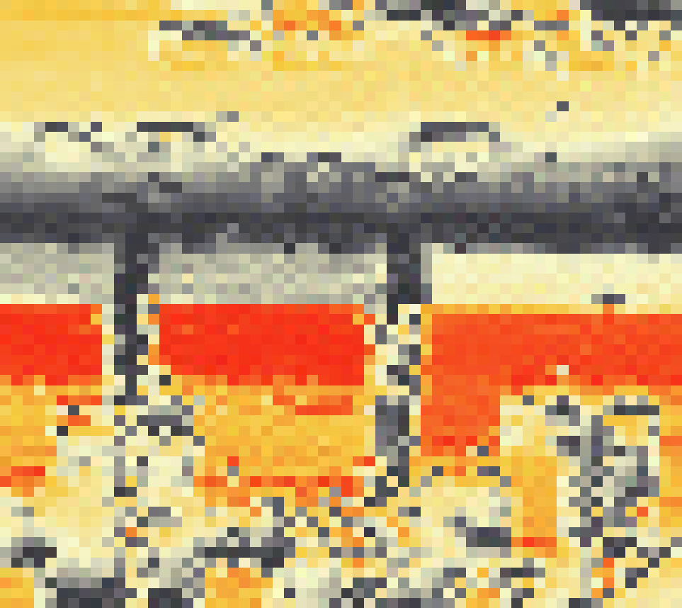 PV-irradiatie op daksegment ingezoomd met intensiteitsverdeling van zonlicht