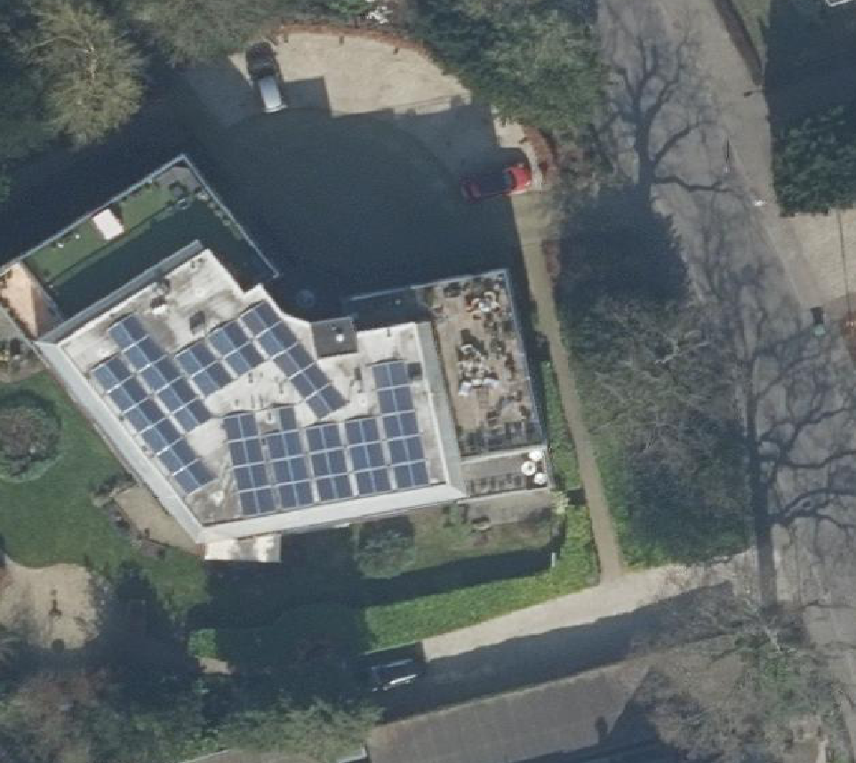 True ortho Luchtfoto op daksegment