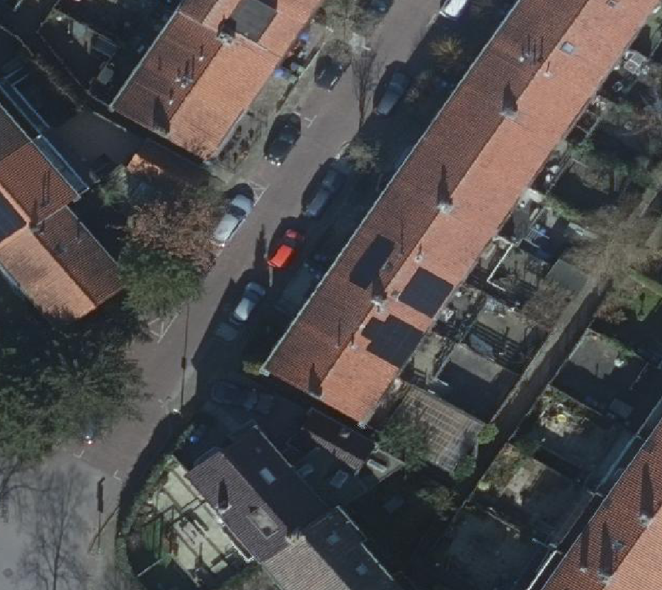 True ortho Luchtfoto op daksegment