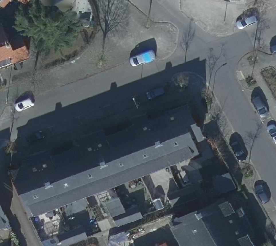 True ortho Luchtfoto op daksegment