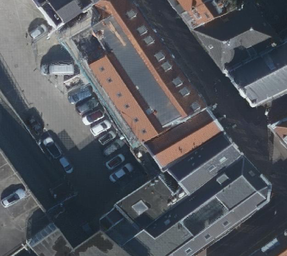 True ortho Luchtfoto op daksegment