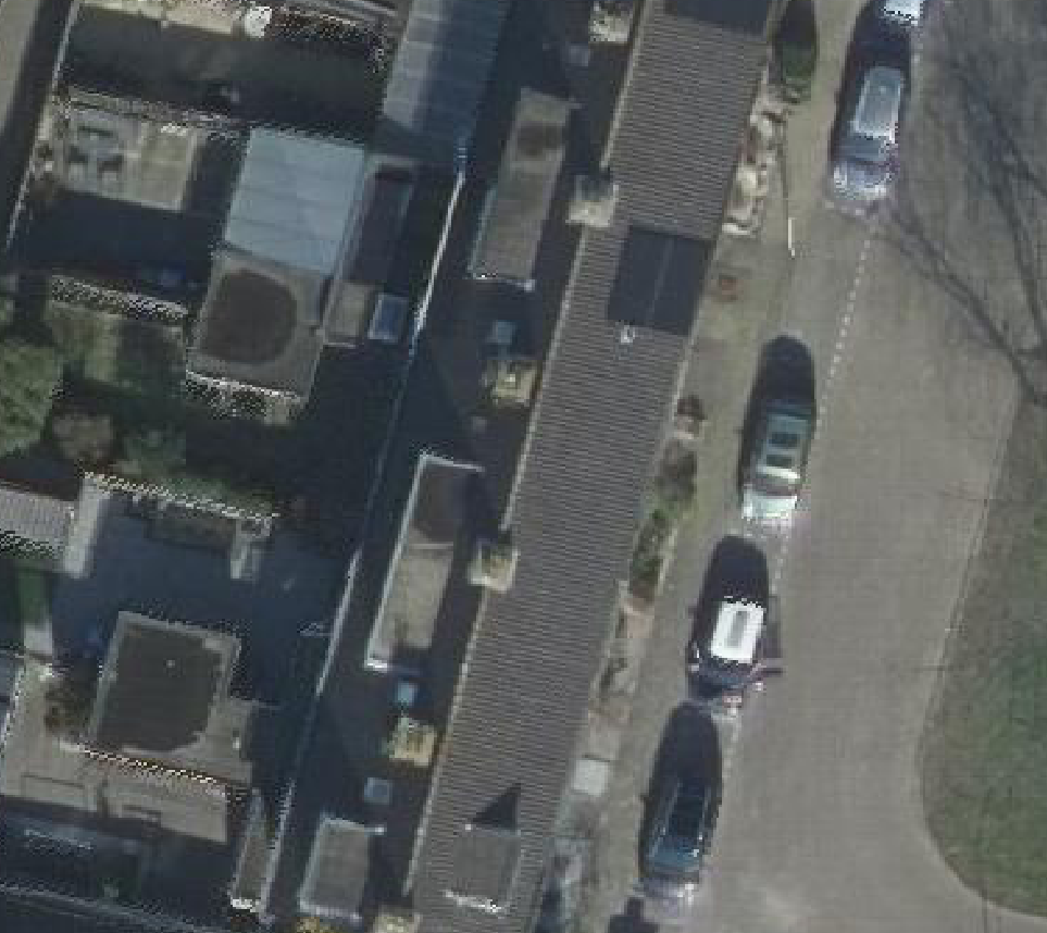True ortho luchtfoto van Sliedrecht met zicht op woning