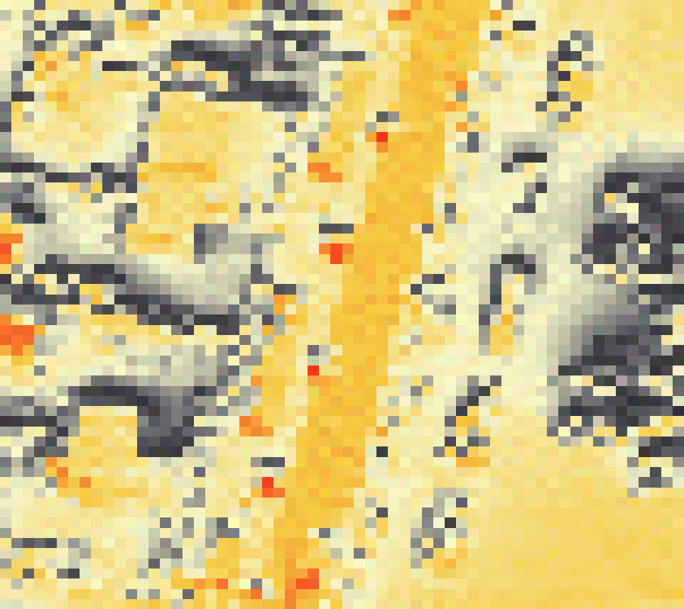 PV-irradiatie op daksegment ingezoomd met intensiteitsverdeling van zonlicht