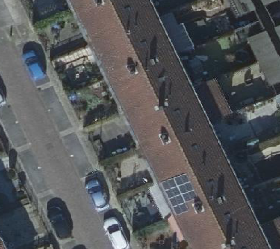 True ortho luchtfoto van Dordrecht met zicht op woning