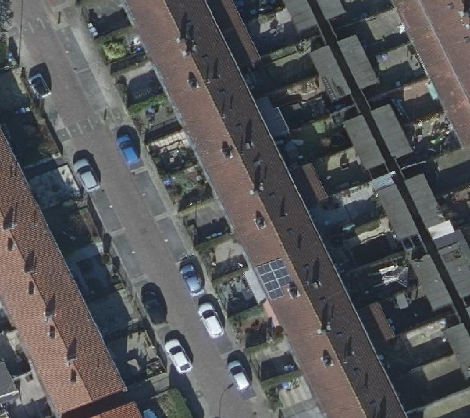 True ortho Luchtfoto op daksegment