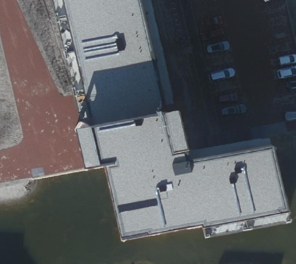 True ortho Luchtfoto op daksegment