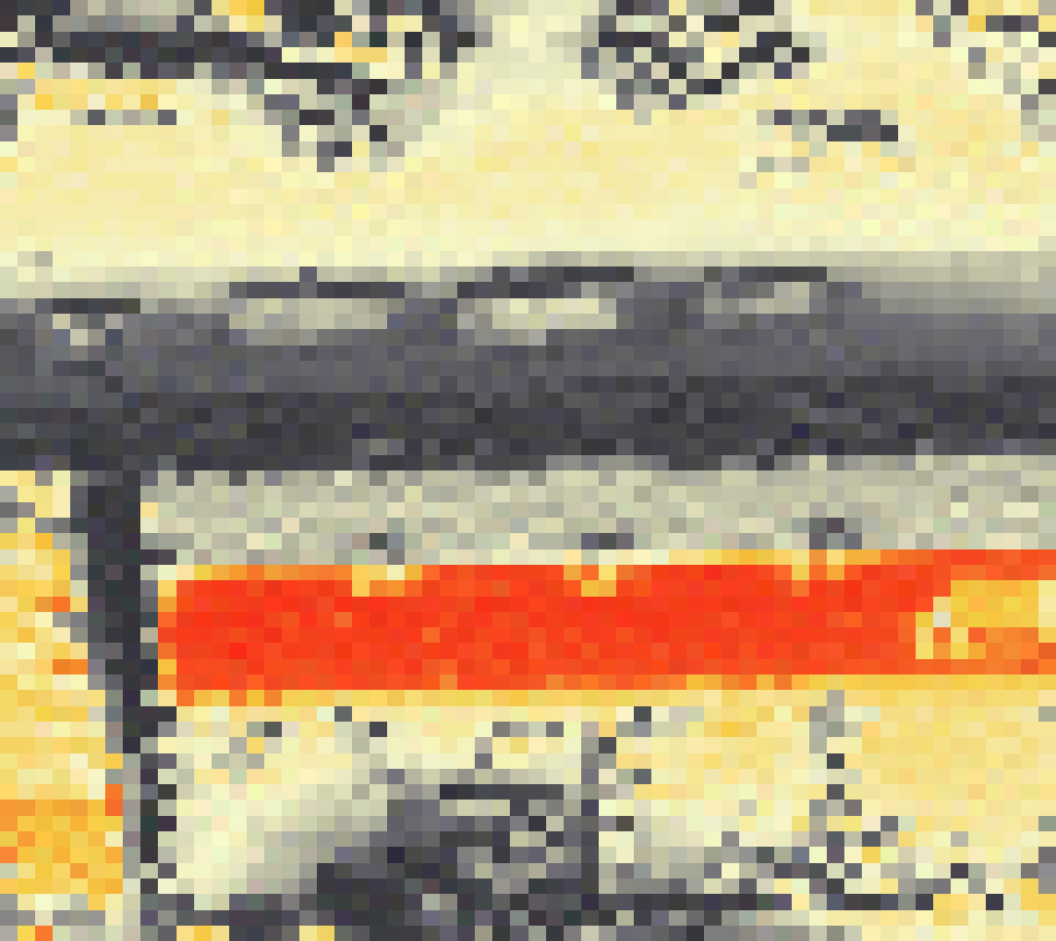 PV-irradiatie op daksegment ingezoomd met intensiteitsverdeling van zonlicht