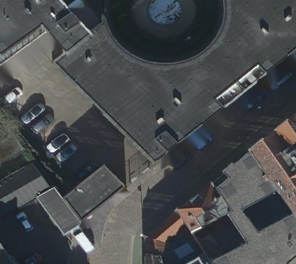 True ortho Luchtfoto op daksegment