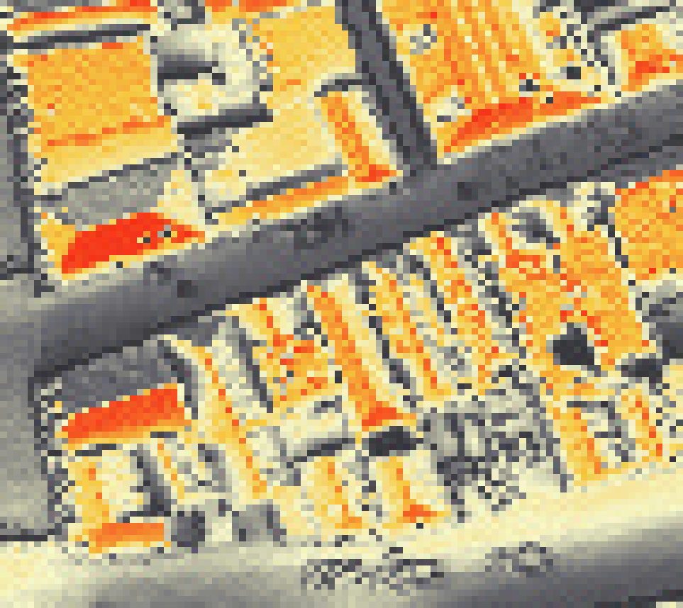 PV-irradiatie op daksegment met intensiteitsverdeling van zonlicht