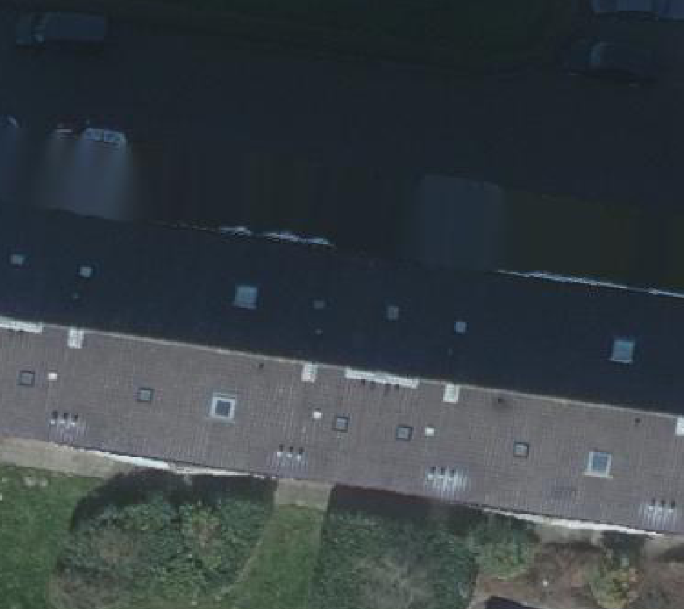 True ortho luchtfoto van Dordrecht met zicht op woning