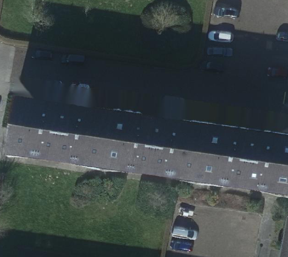 True ortho Luchtfoto op daksegment