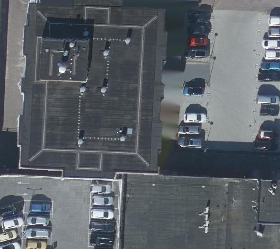 True ortho Luchtfoto op daksegment