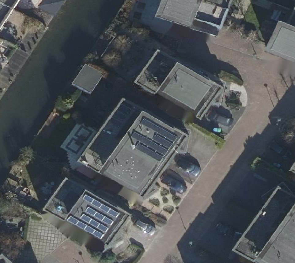True ortho Luchtfoto op daksegment
