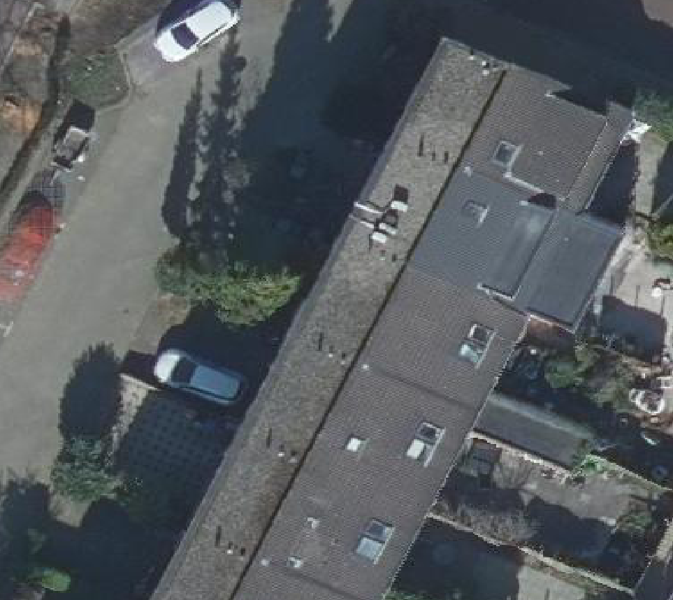 True ortho luchtfoto van Dordrecht met zicht op woning