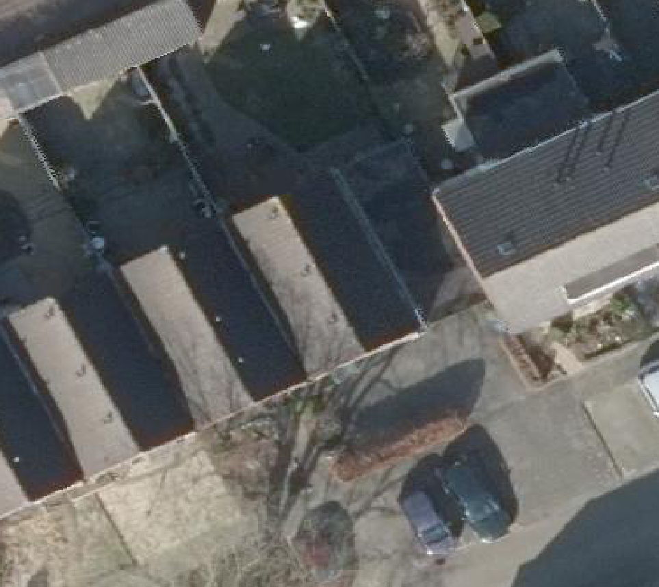 True ortho luchtfoto van Helmond met zicht op woning