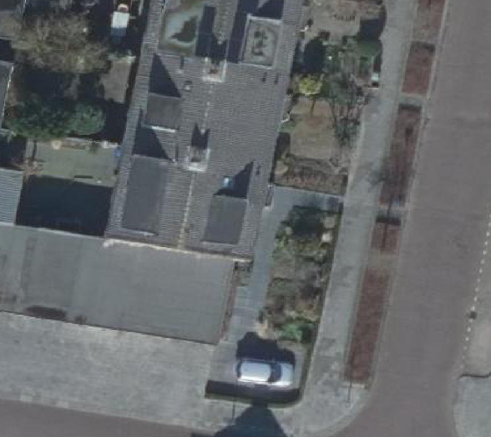 True ortho luchtfoto van Dordrecht met zicht op woning