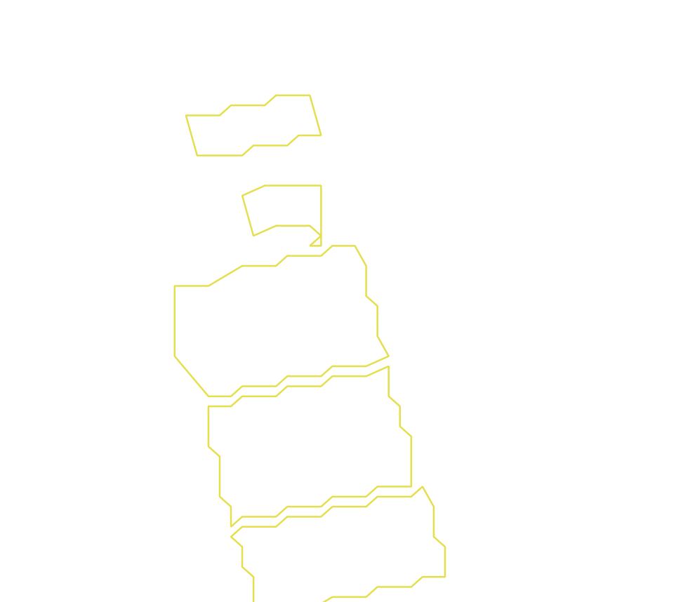 Daksegment ingezoomd met contourlijnen en structuurweergave