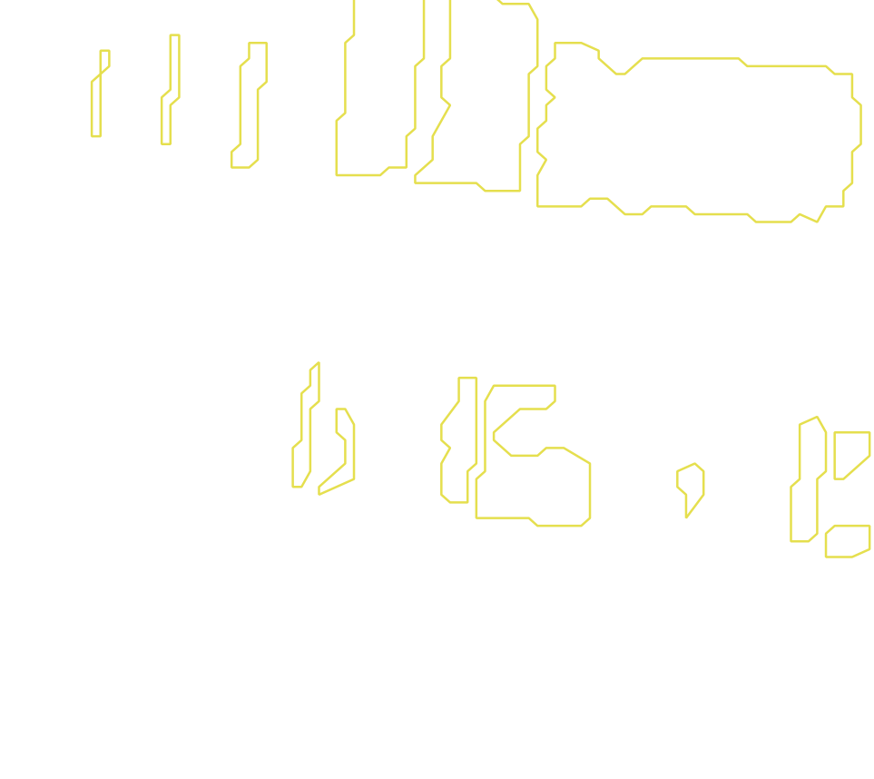 Daksegment met contourlijnen en structuurweergave