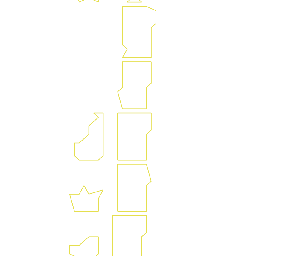 Daksegment ingezoomd met contourlijnen en structuurweergave