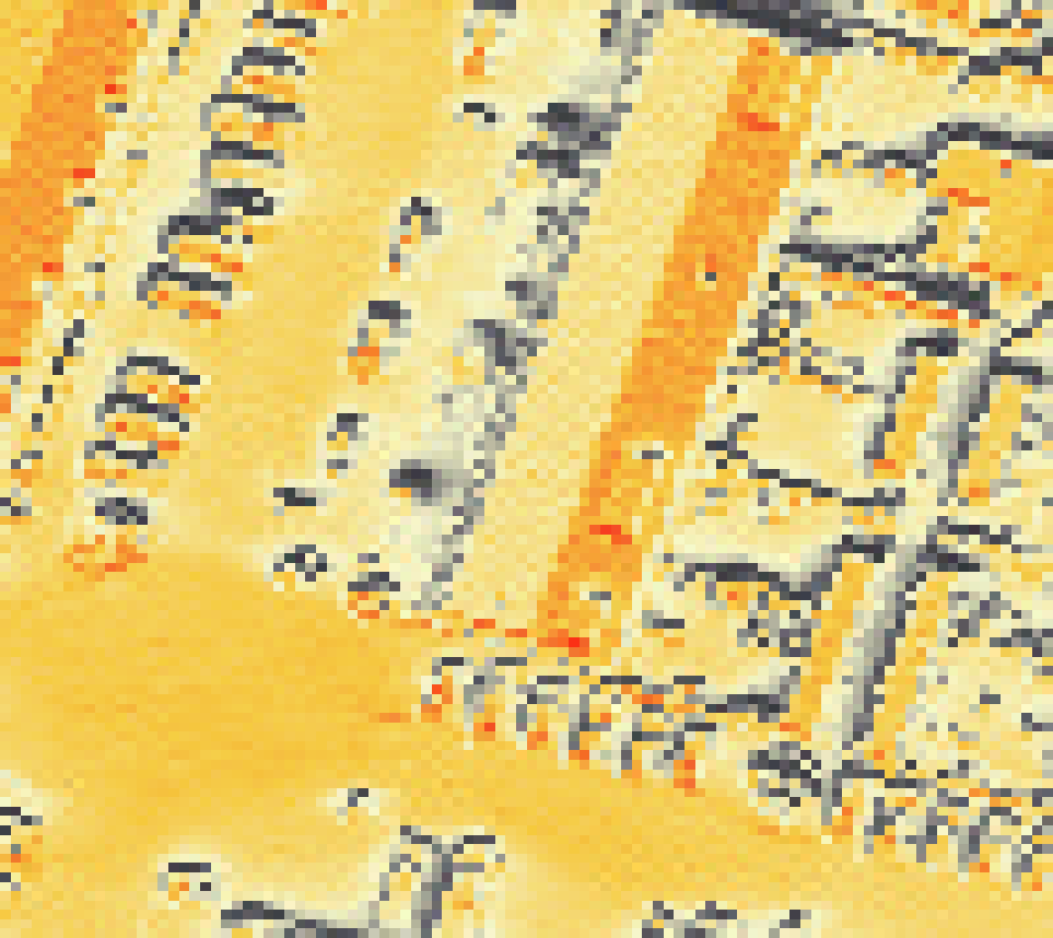PV-irradiatie op daksegment met intensiteitsverdeling van zonlicht