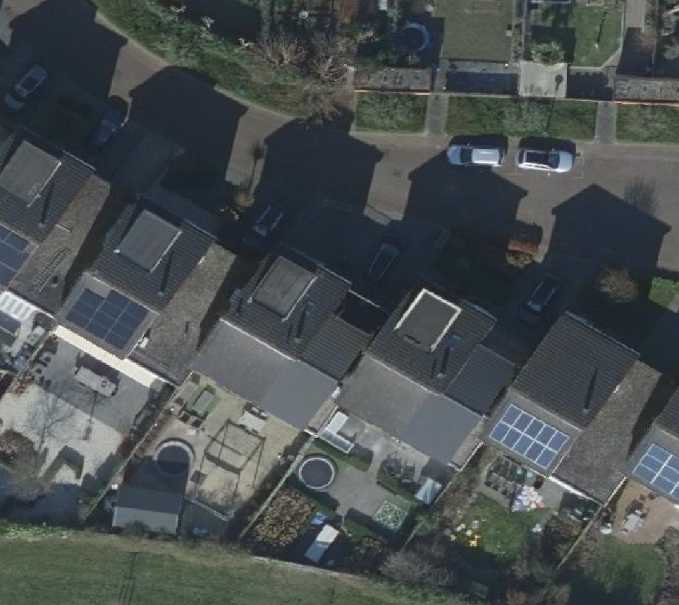 True ortho Luchtfoto op daksegment