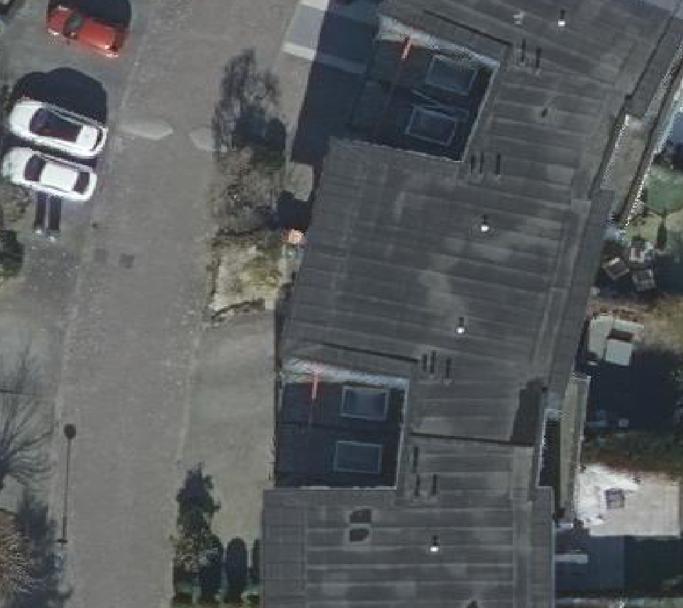 True ortho luchtfoto van Dordrecht met zicht op woning