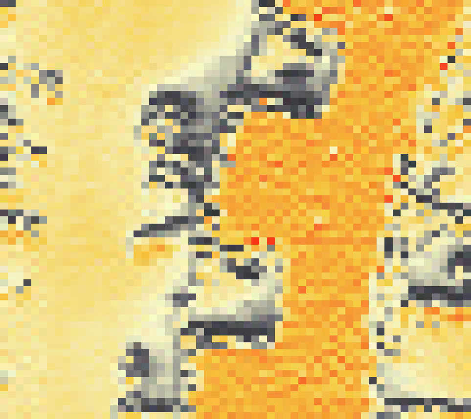 PV-irradiatie op daksegment ingezoomd met intensiteitsverdeling van zonlicht