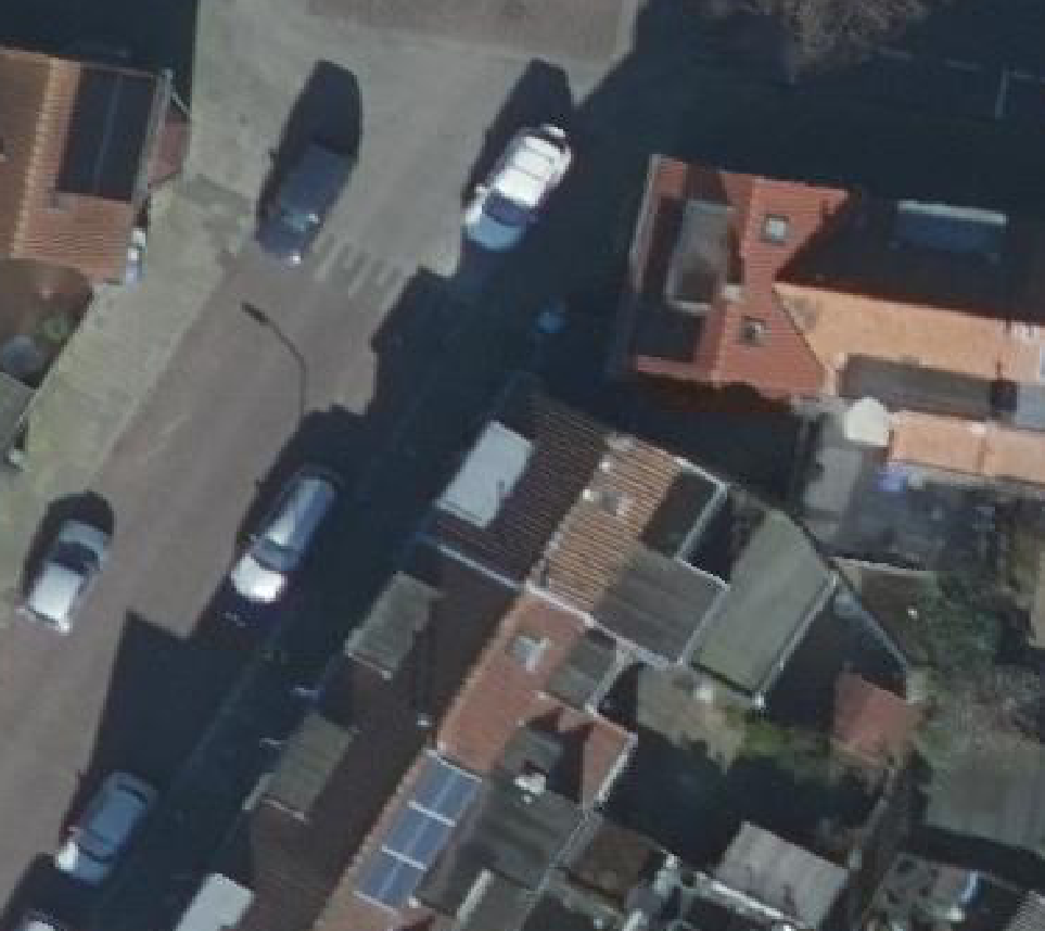 True ortho luchtfoto van Dordrecht met zicht op woning