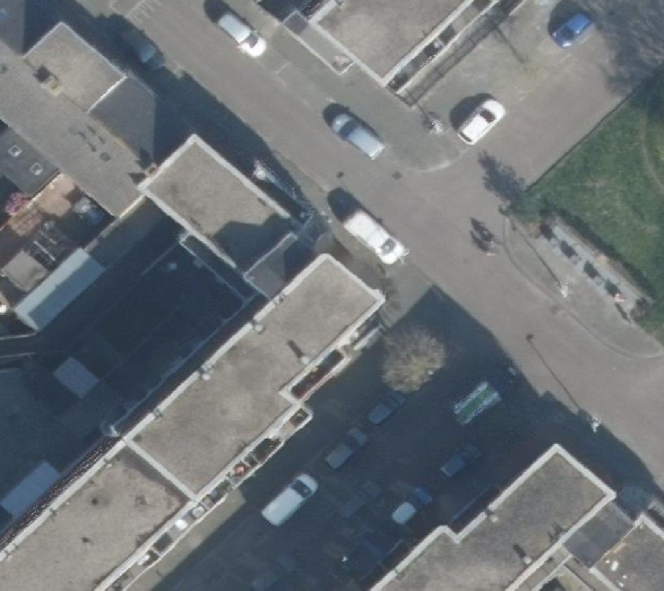 True ortho Luchtfoto op daksegment