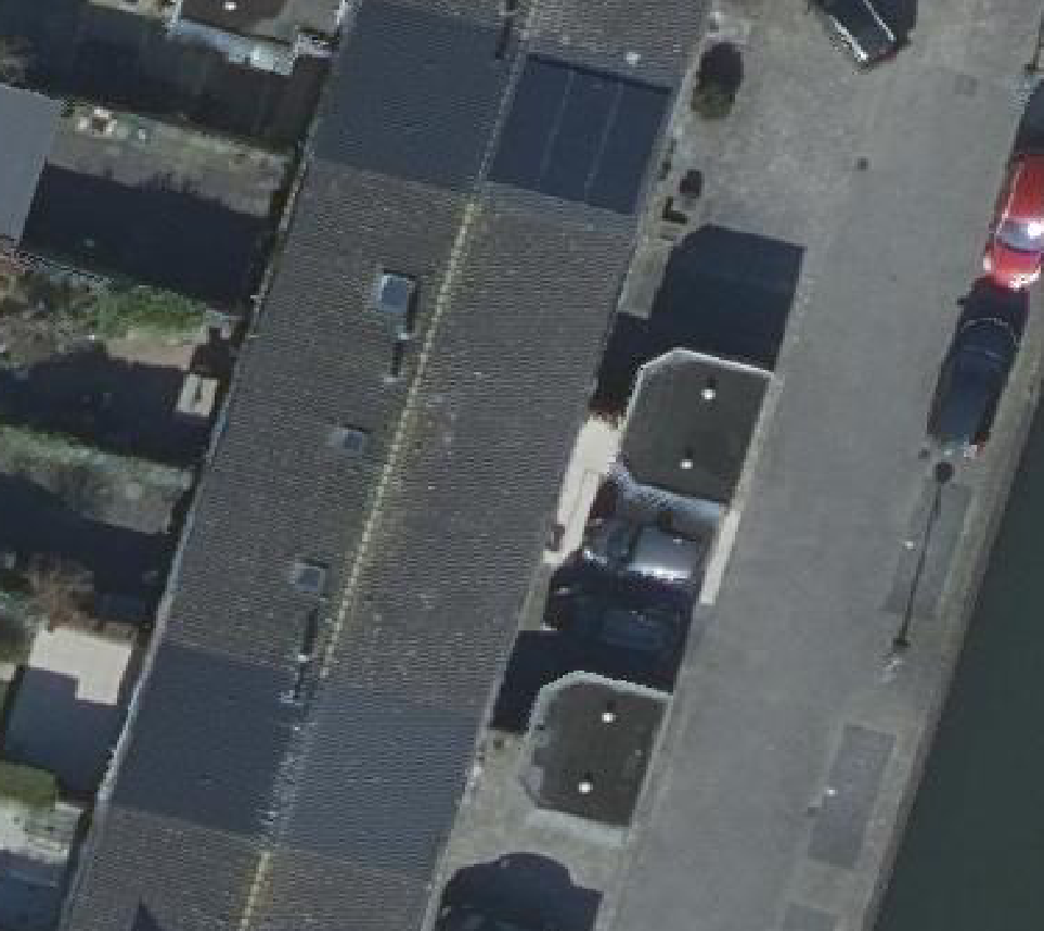 True ortho luchtfoto van Dordrecht met zicht op woning
